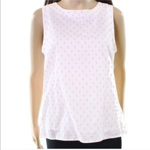 Vineyard Vines White and Pink Sleeveless Top